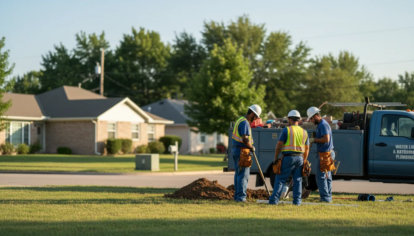 Residential water line and bathroom plumbing service in Sherman, MS